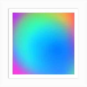 Abstract Rainbow Background 5 Art Print