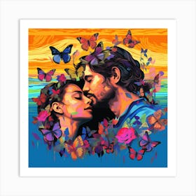 Butterfly Kiss Art Print