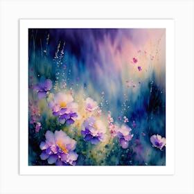 Flowers In The Meadow 1 Art Print