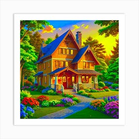 House In The Countryside Art Print