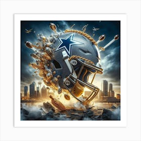 Dallas Cowboys Helmet 1 Art Print