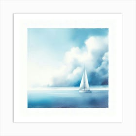 Sailboat On The Ocean 3 Art Print