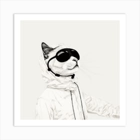 Cat In Sunglasses 1 Art Print