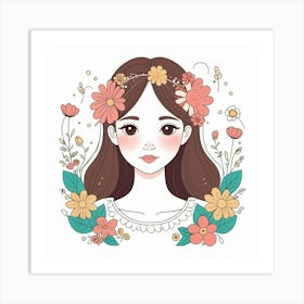 A flower girl 2 Art Print