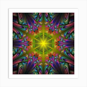 Fractal Abstract Background Pattern 6 Art Print