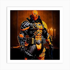 Black and orange Art Print