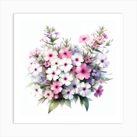 Flowers of Phlox 3 Art Print