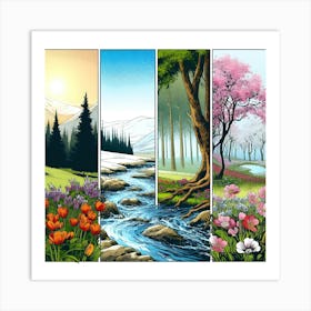 Serene And Peaceful Meadow 11 Art Print