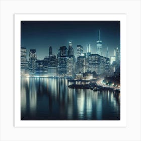 New York City At Night 2 Art Print