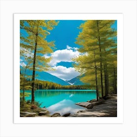 Lake In The Mountains 14 Art Print