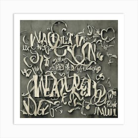 Lettering 1 Art Print