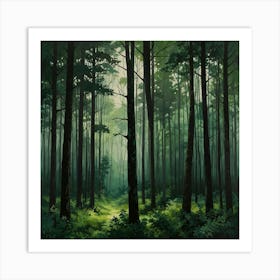 Forest Painting 1 Art Print