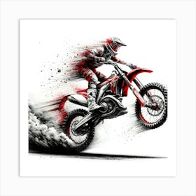 Motocross Rider 1 Art Print