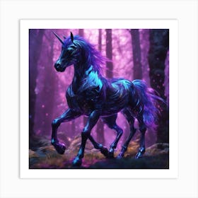 Unicorn In The Forest Art Print