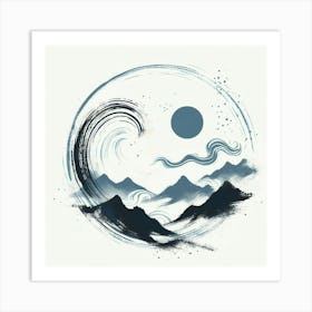 Asian Wave Canvas Print Art Print