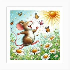 Mouse In The Meadow 3 Art Print