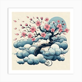 Cherry blossom tree 1 Art Print