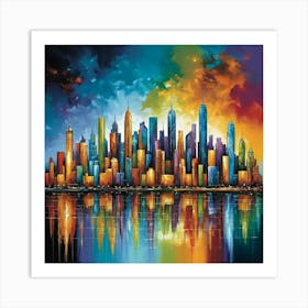 City Skyline Art Print