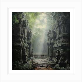 Temple In The Jungle 8 Art Print