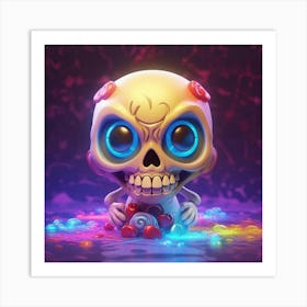 Day Of The Dead Skull 10 Art Print