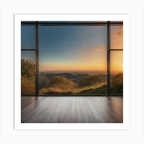 Sunset From The Window Art Print