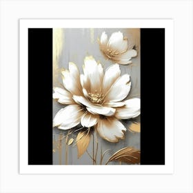 White Flower Painting 6 Art Print