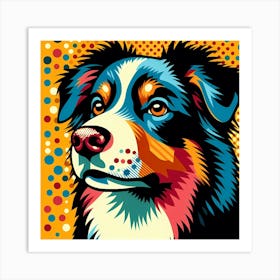 Australian Shepherd Pop Art Art Print