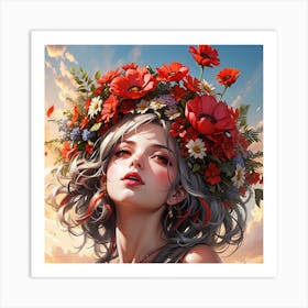 Flower Girl Art Print