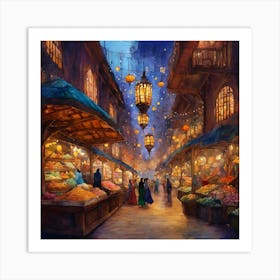 Arabic Market Art Print