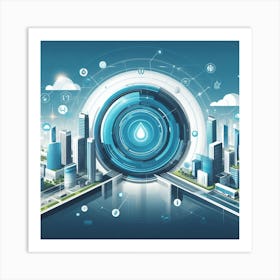 Futuristic City 2 Art Print