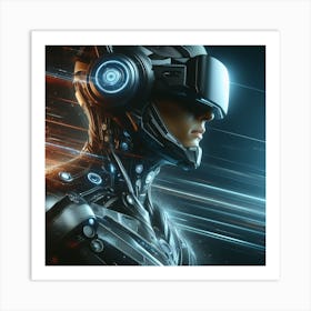 Futuristic Woman 44 Art Print