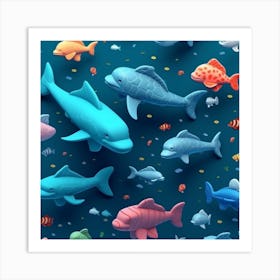 Fishes In The Sea Art Print