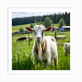 Goat On A Farm 2 Art Print