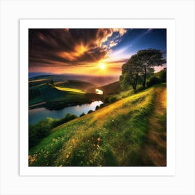 Sunset In The Countryside 15 Art Print