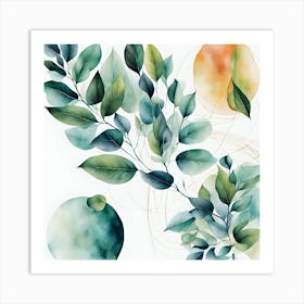 Tropical boho home art Art Print