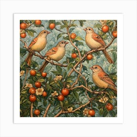 Birds In A Tree Art 4 Art Print