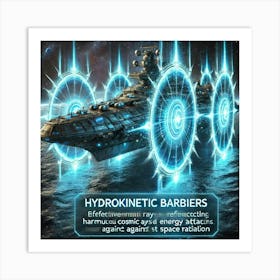 Cascade Sovereignty Scifi Poseidon Dreadnought Barriers Defense Art Print