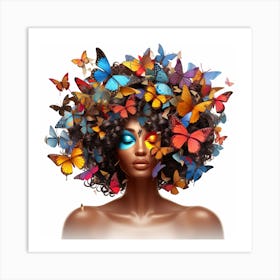 Butterfly Woman Art Print