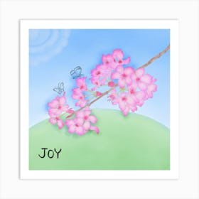 Joyful Cherry Blossoms Art Print