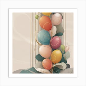 Balloons In A Frame Art Print