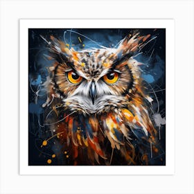 Owl abstract Art Print