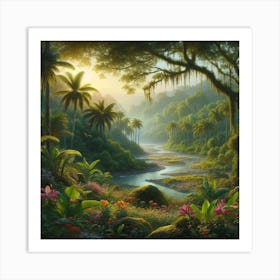 Rainforest landscape Art Print