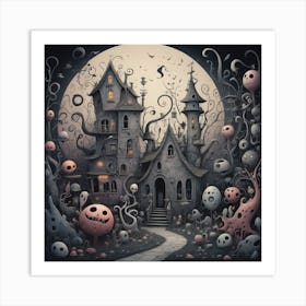 Haunted House art Art Print