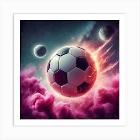 Soccer Ball In The Sky Art Print