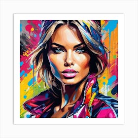 Colorful Woman Painting Art Print