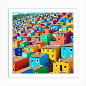 Colorful Houses In Colombia Art Print