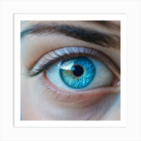 Blue Eye Stock Videos & Royalty-Free Footage 1 Art Print