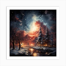 Night In The Forest Art Print