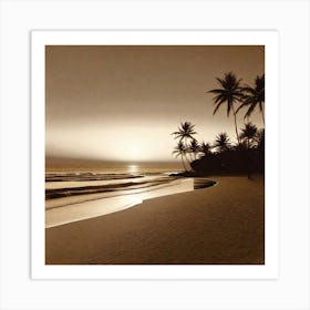 Sunset At The Beach By Daniel 1 Art Print