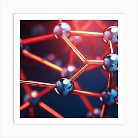 Illustration Of Molecular Structure Art Print